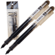 Set 2 stilouri de unica folosinta cu penita M, cerneala neagra si corp transparent, 13.5 CM